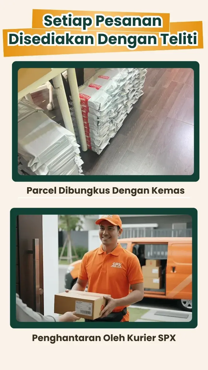Pesanan disediakan dengan teliti